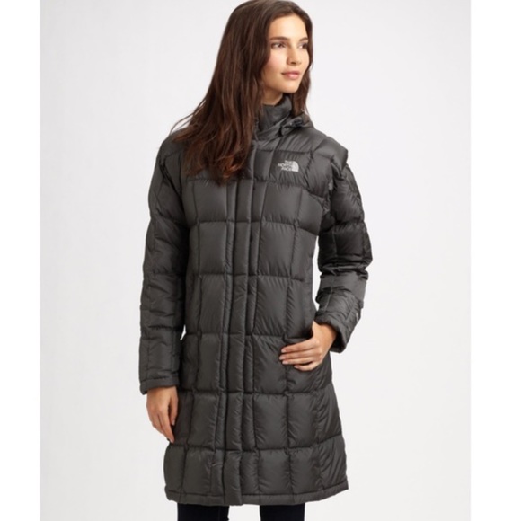 north face knee length parka